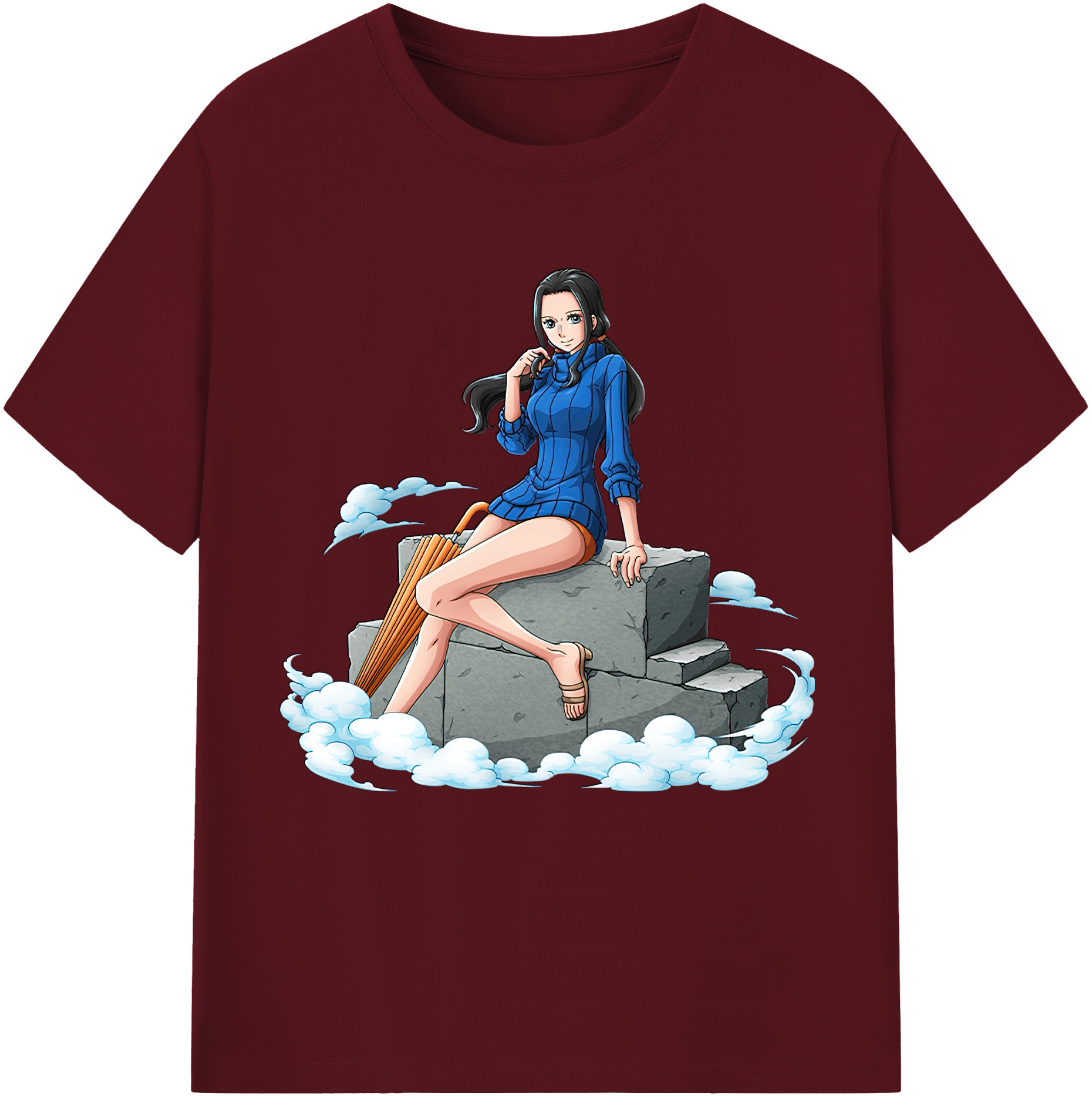 ワンピース ニコ・ロビン ONE PIECE Nico Robin 綿100％半袖Tシャツ（フロントプリント）